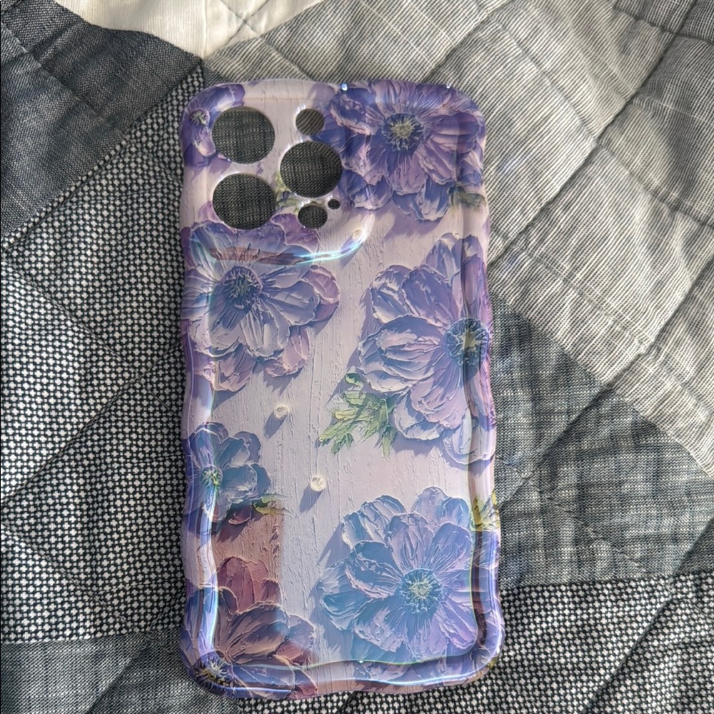 Floral Purple iPhone 14 Pro Max Phone Case